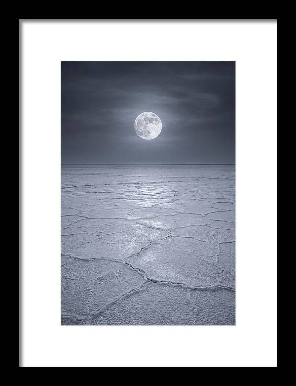 Moonlit Serenity Over Salt Flats