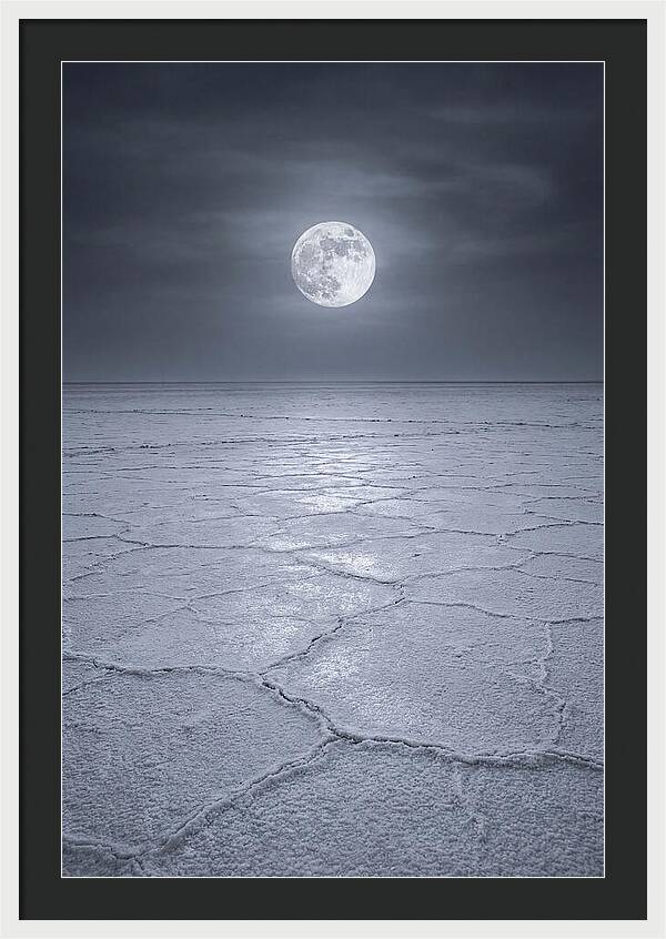 Moonlit Serenity Over Salt Flats