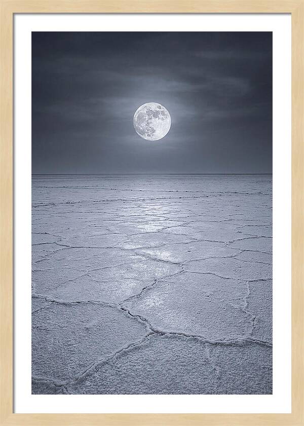 Moonlit Serenity Over Salt Flats