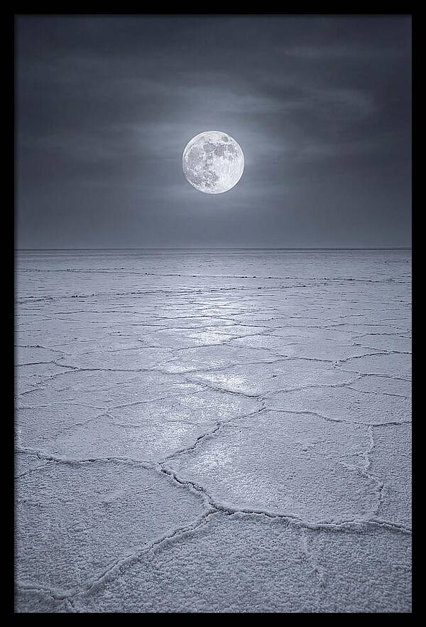 Moonlit Serenity Over Salt Flats