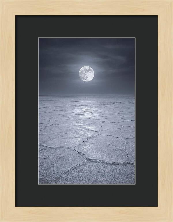 Moonlit Serenity Over Salt Flats