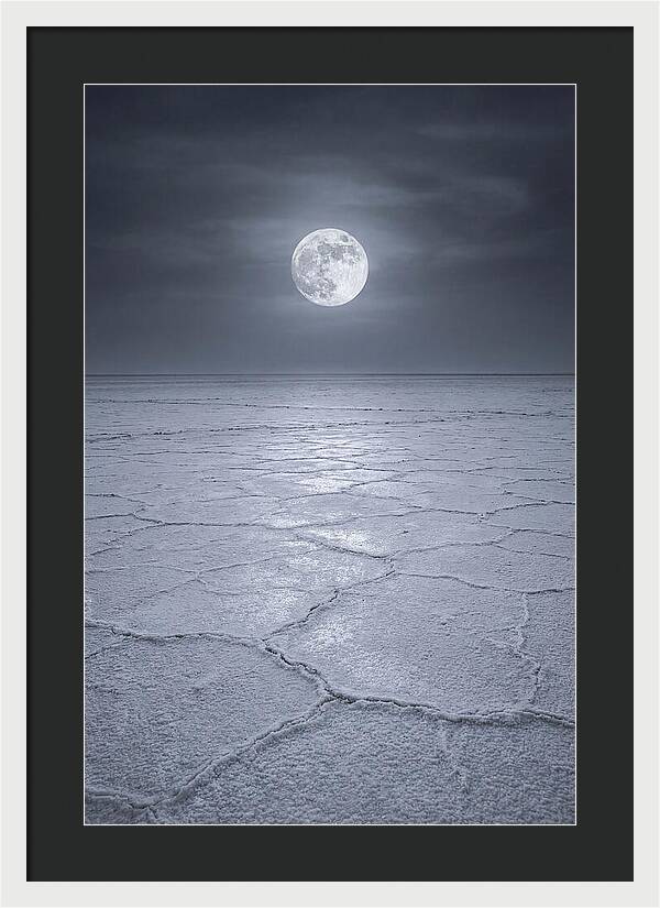 Moonlit Serenity Over Salt Flats