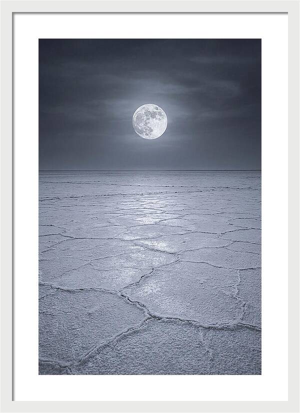 Moonlit Serenity Over Salt Flats