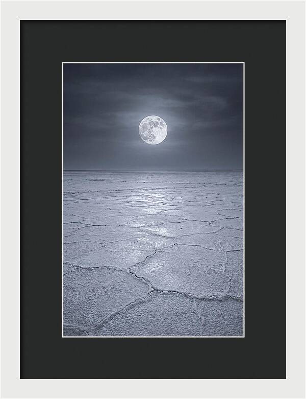 Moonlit Serenity Over Salt Flats