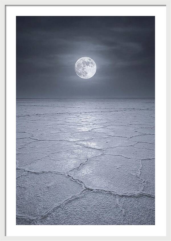 Moonlit Serenity Over Salt Flats
