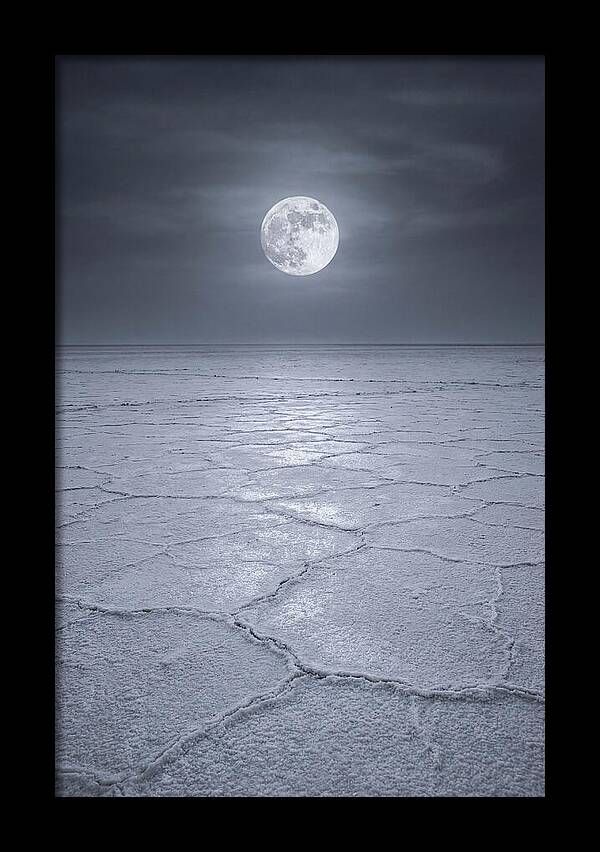 Moonlit Serenity Over Salt Flats