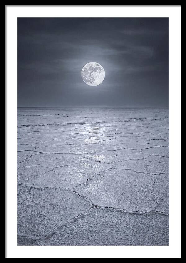 Moonlit Serenity Over Salt Flats
