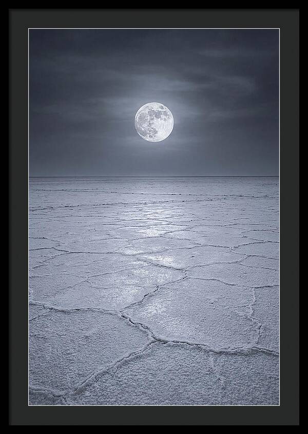 Moonlit Serenity Over Salt Flats