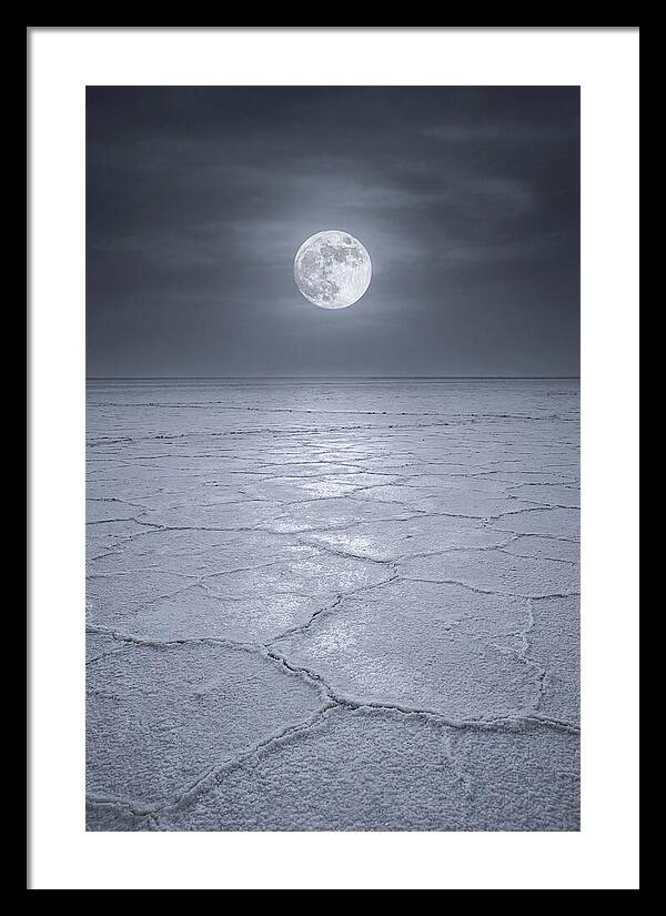 Moonlit Serenity Over Salt Flats
