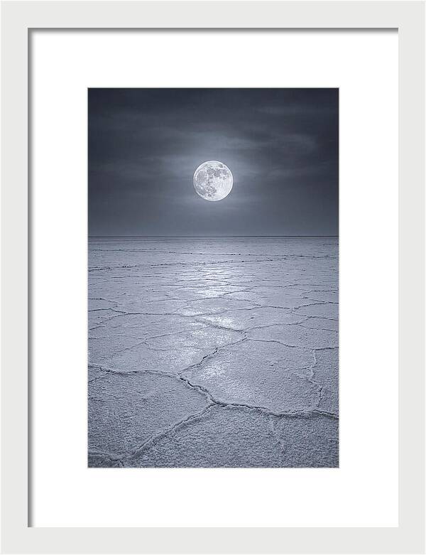 Moonlit Serenity Over Salt Flats