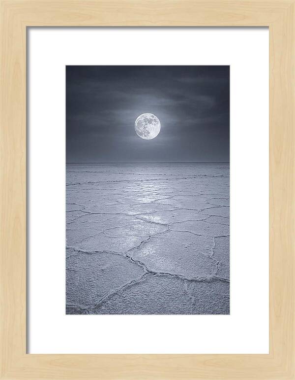 Moonlit Serenity Over Salt Flats