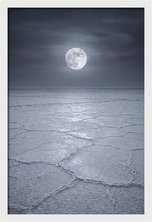 Moonlit Serenity Over Salt Flats