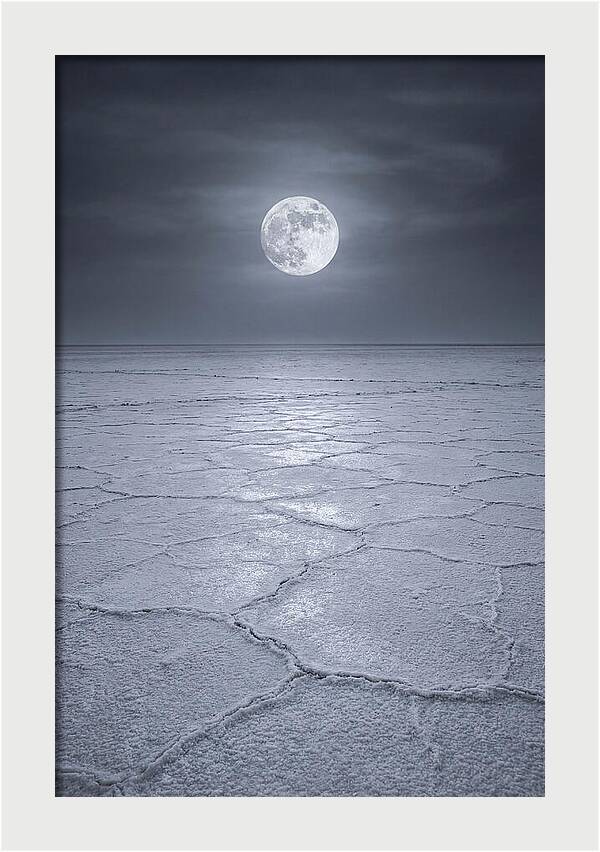 Moonlit Serenity Over Salt Flats
