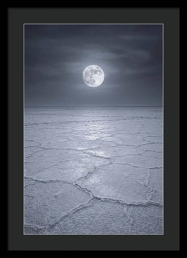 Moonlit Serenity Over Salt Flats