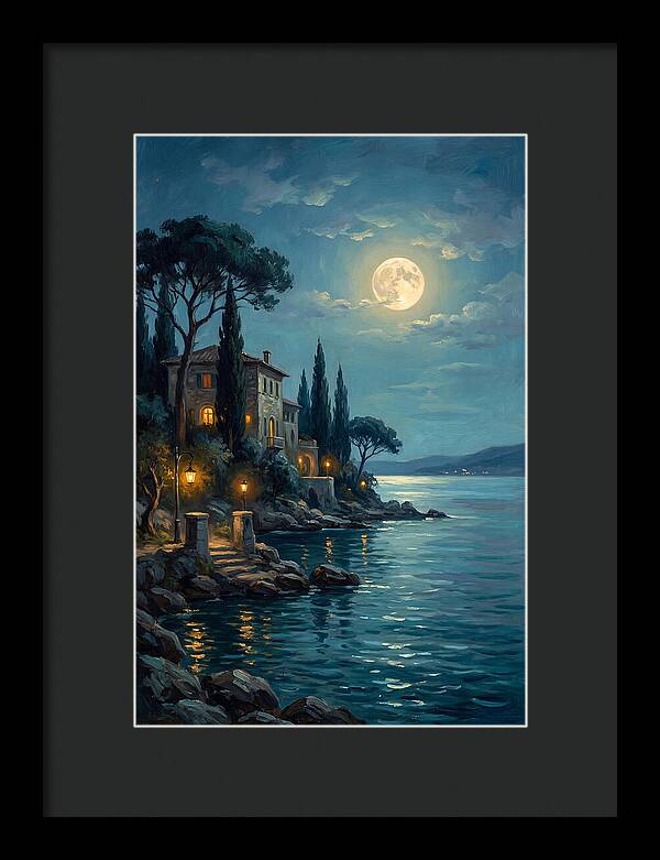 Moonlit Serenity Over The Lake
