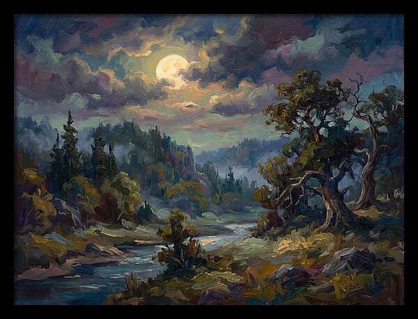 Moonlit Tranquility Over Nature