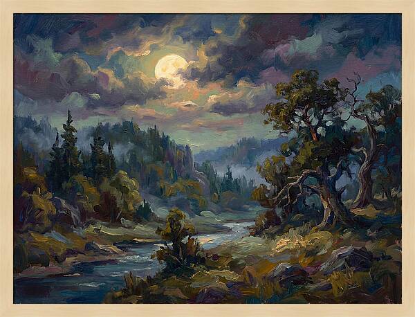 Moonlit Tranquility Over Nature