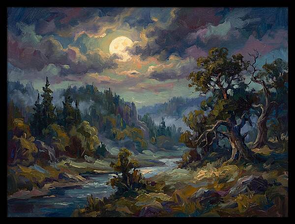 Moonlit Tranquility Over Nature