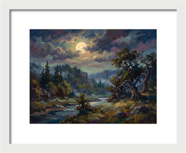 Moonlit Tranquility Over Nature
