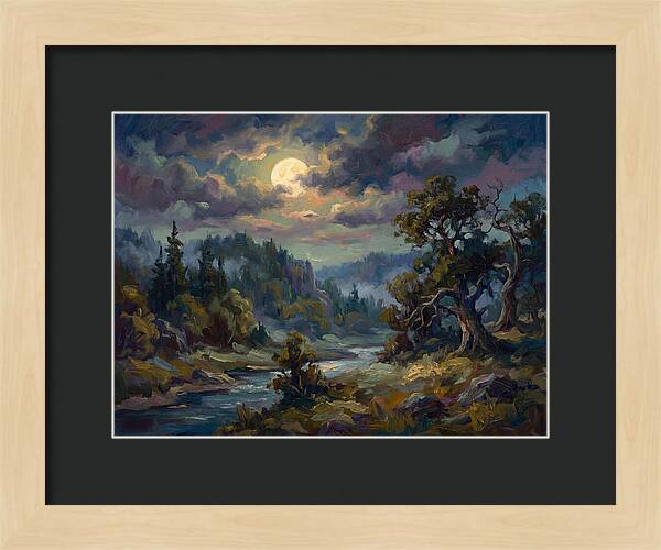 Moonlit Tranquility Over Nature
