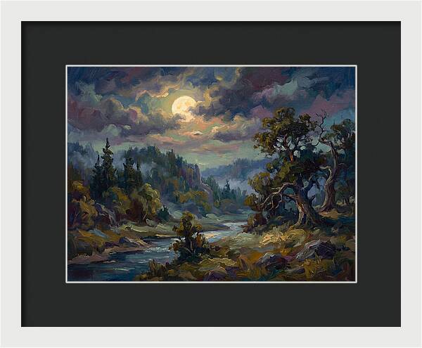Moonlit Tranquility Over Nature