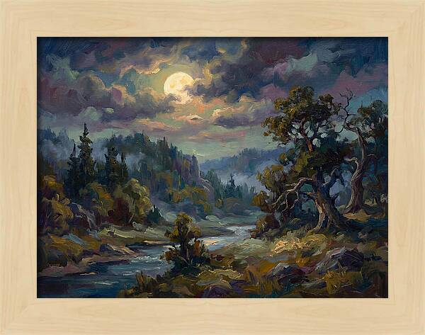 Moonlit Tranquility Over Nature