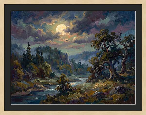 Moonlit Tranquility Over Nature
