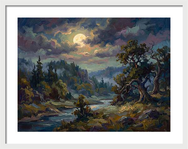 Moonlit Tranquility Over Nature