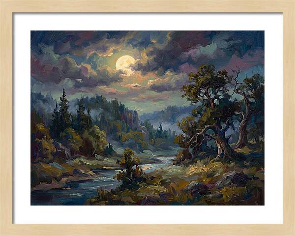 Moonlit Tranquility Over Nature