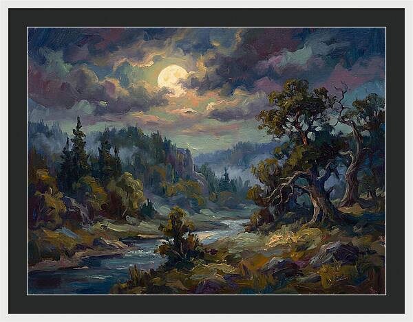 Moonlit Tranquility Over Nature