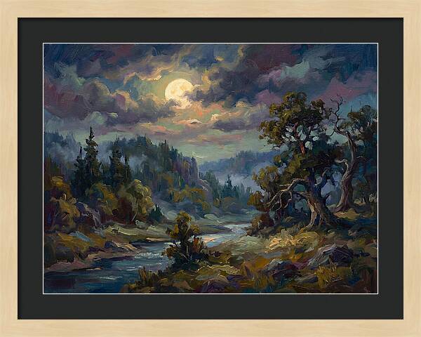 Moonlit Tranquility Over Nature