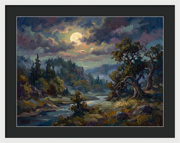 Moonlit Tranquility Over Nature