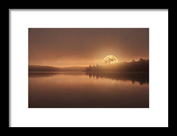 Moonrise Over Calm Water