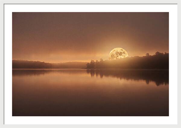Moonrise Over Calm Water
