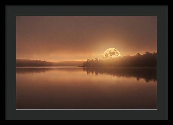 Moonrise Over Calm Water