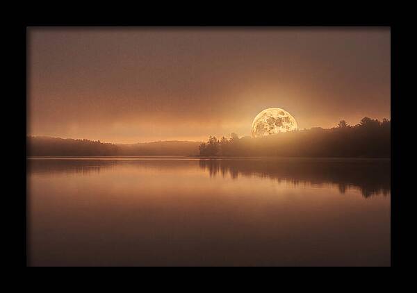 Moonrise Over Calm Water