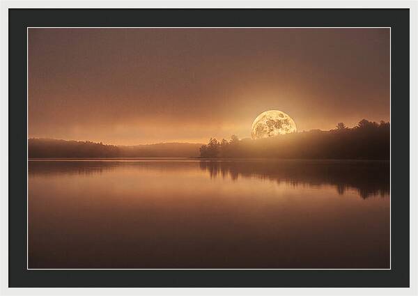 Moonrise Over Calm Water
