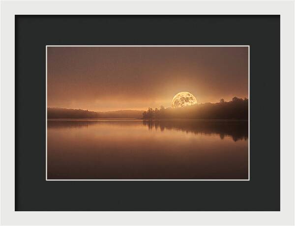 Moonrise Over Calm Water