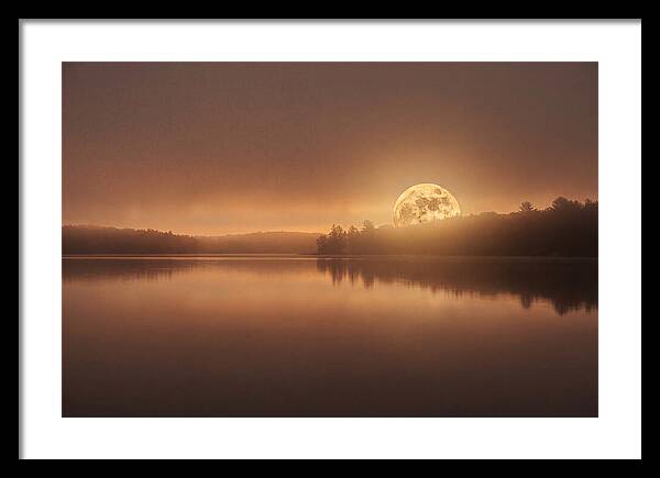 Moonrise Over Calm Water