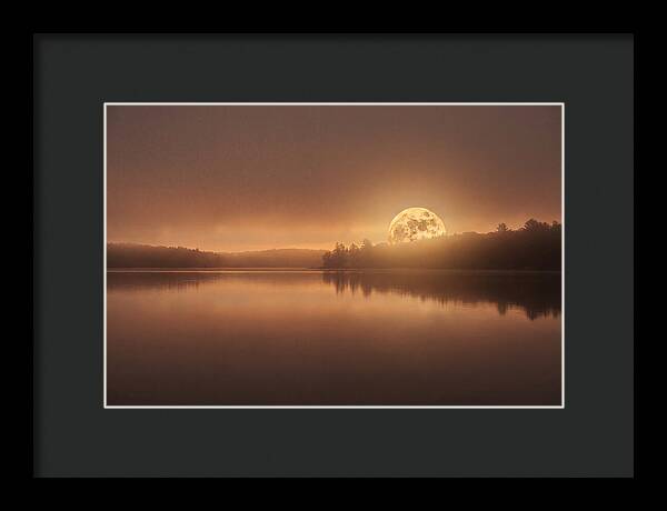 Moonrise Over Calm Water