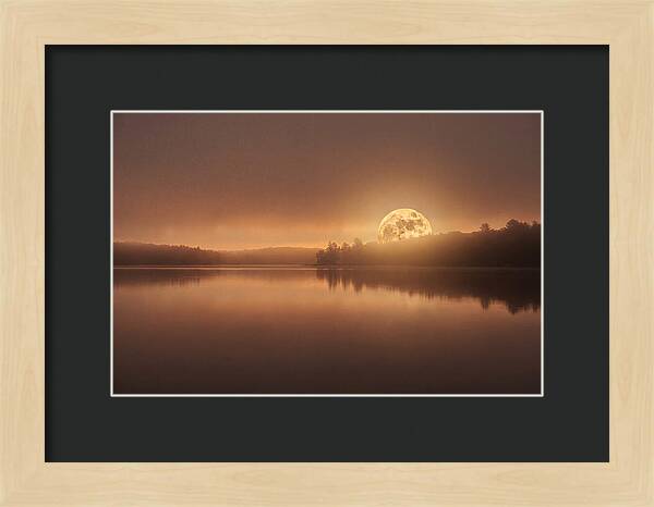 Moonrise Over Calm Water