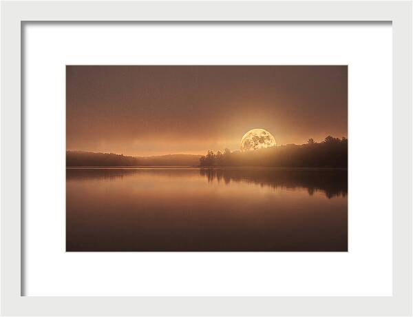 Moonrise Over Calm Water