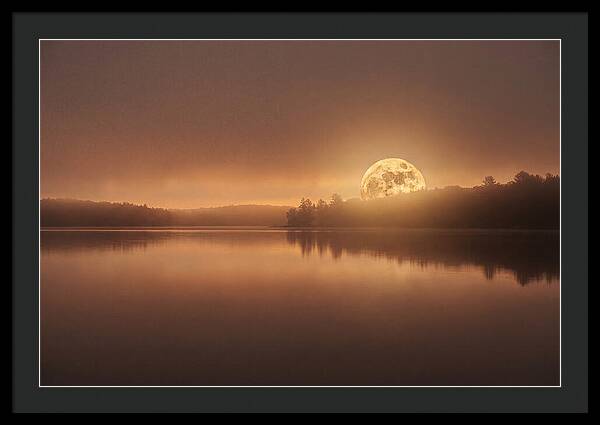 Moonrise Over Calm Water