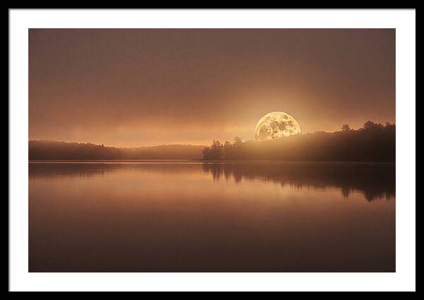 Moonrise Over Calm Water
