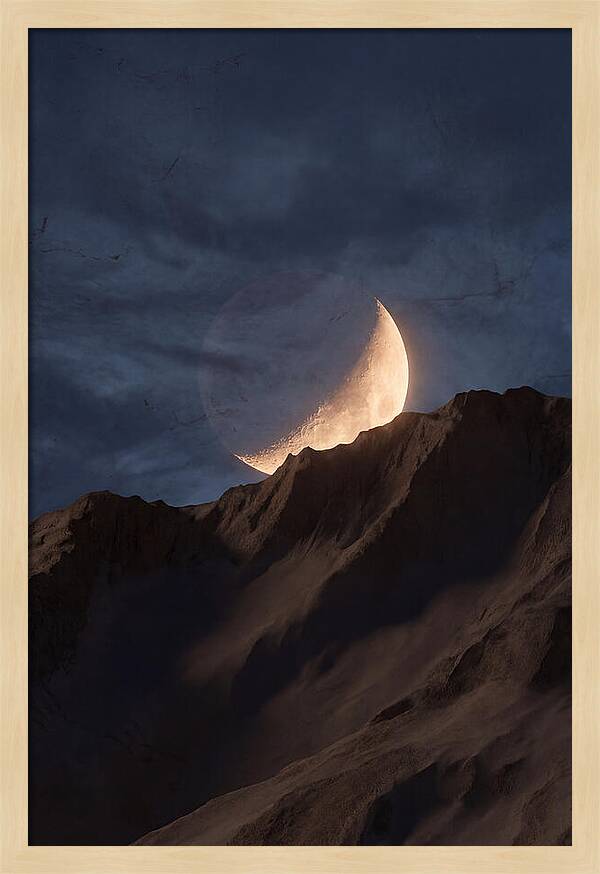 Moonrise Over Mountain Ridge