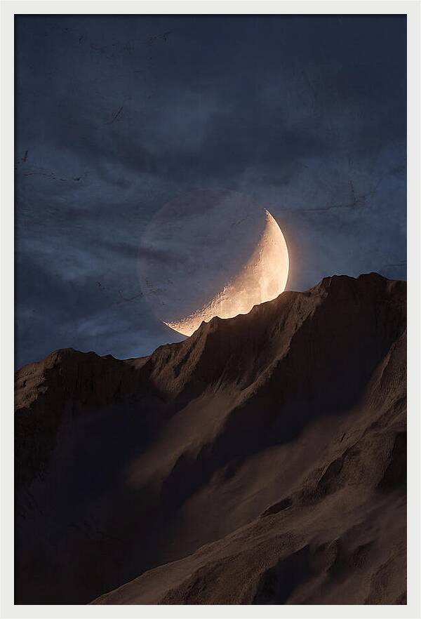 Moonrise Over Mountain Ridge