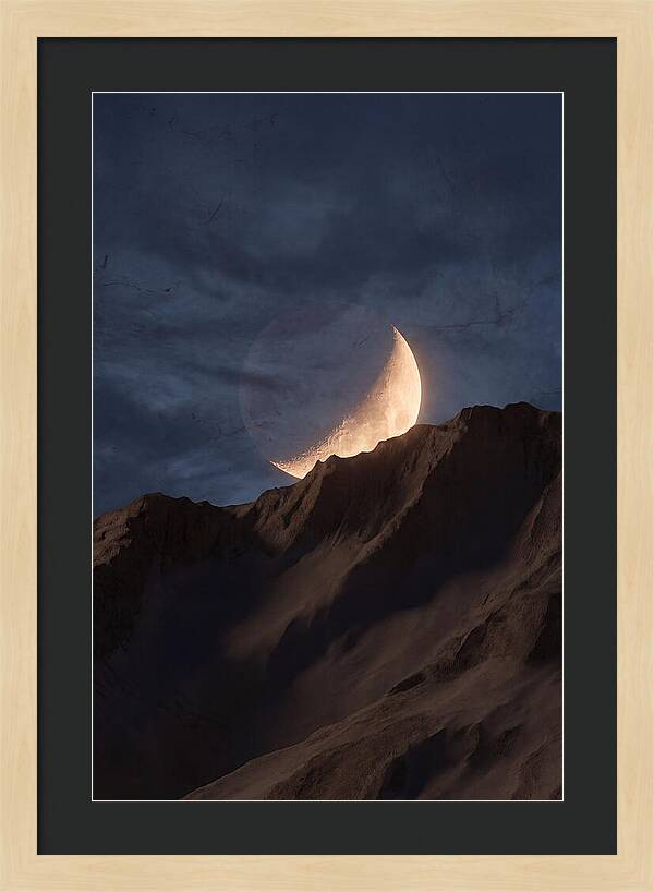 Moonrise Over Mountain Ridge