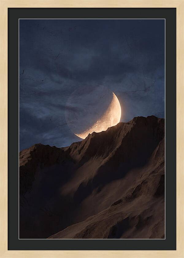 Moonrise Over Mountain Ridge