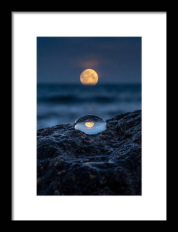 Moonrise Over Ocean Reflection