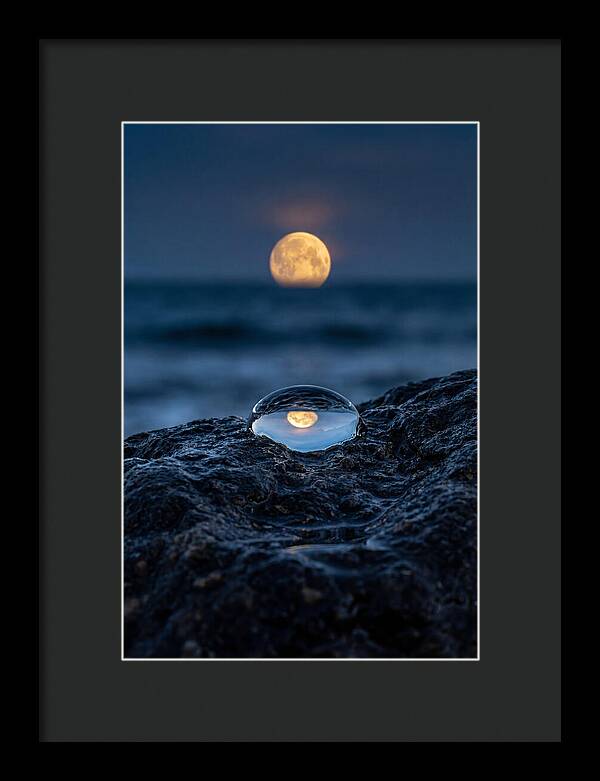 Moonrise Over Ocean Reflection